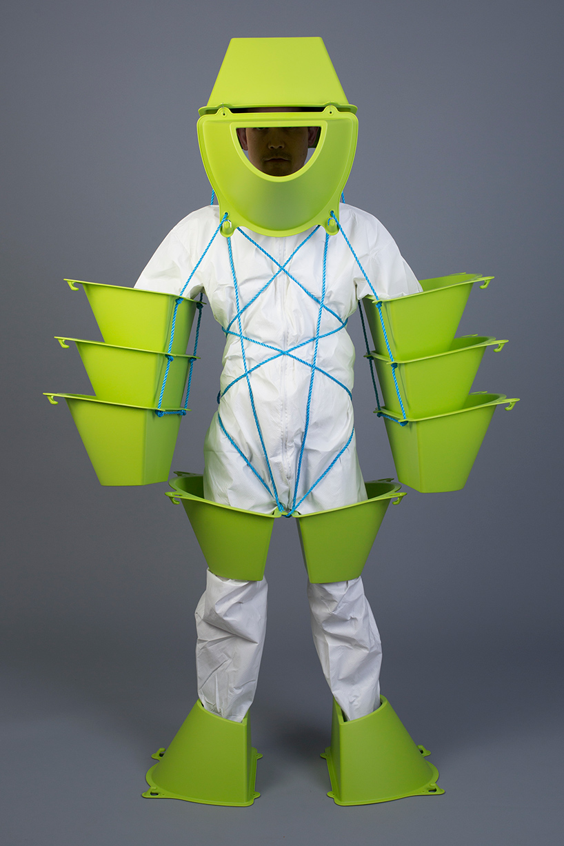 ken tanabe fashions halloween costumes from everyday objects designboom