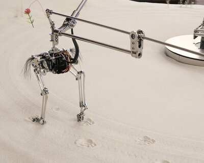 robotic bird by korean artist duo erases its own footprints as social commentary