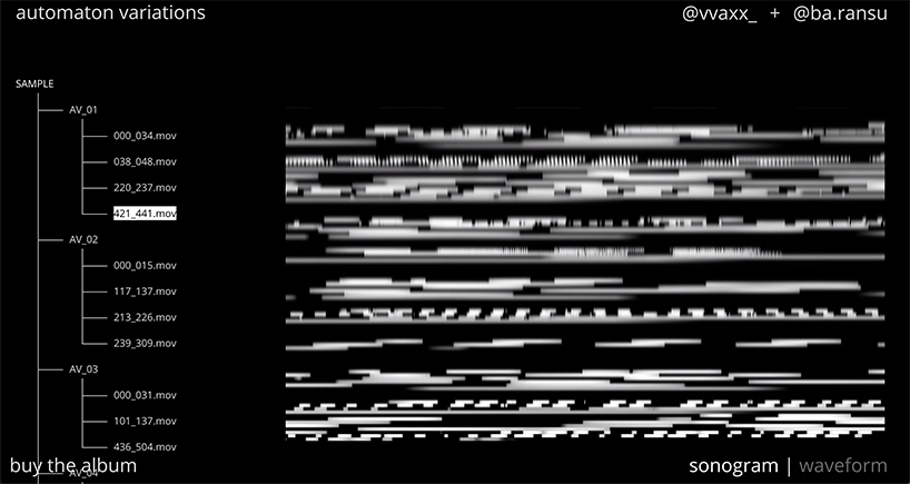 VVAXX + baransu turn computer programming into an audiovisual album designboom