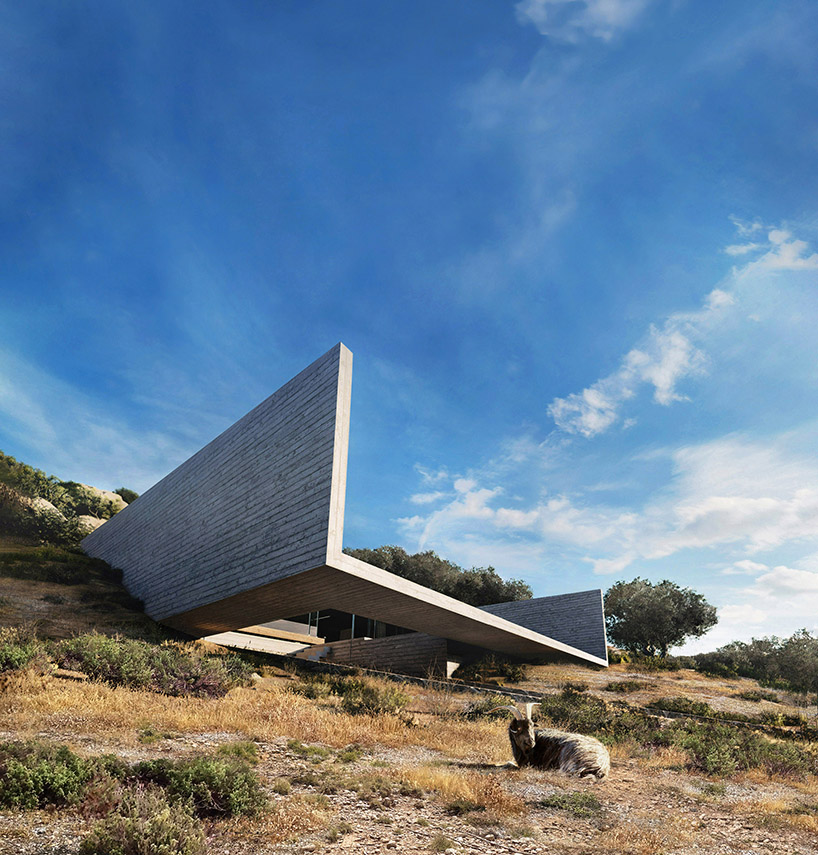 konstantinos stathopoulos krak architects envisions concrete volumes emerging from the rhodian land 3