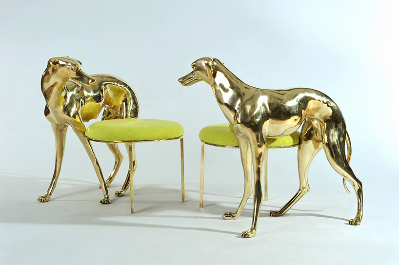 dogs, cats & frogs handcrafted from brass form apiwat chitapanya's quirky furniture series