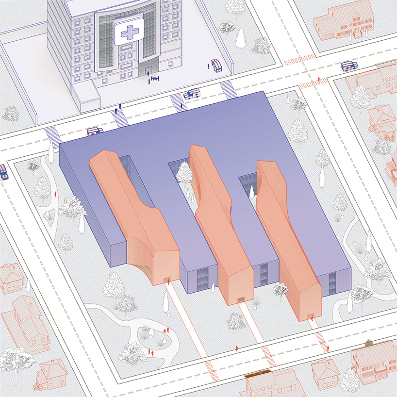 'home during sickness' proposes intermix of intimate domestic environments + hospital facilities
