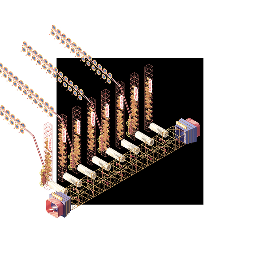 node 1 is an imagined satellite recycling and manufacturing space station in low earth orbit 6