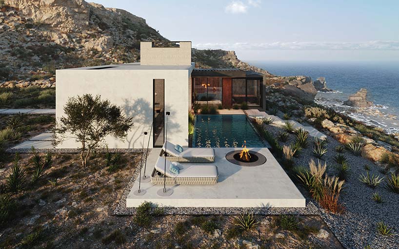 House On A Cliff By Kerimov Architects In Portugal Enjoys Rocky Scenery Ocean Views
