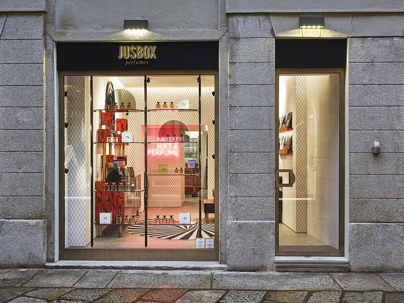 studio lievito designs jusbox parfumes' concept store in milan designboom