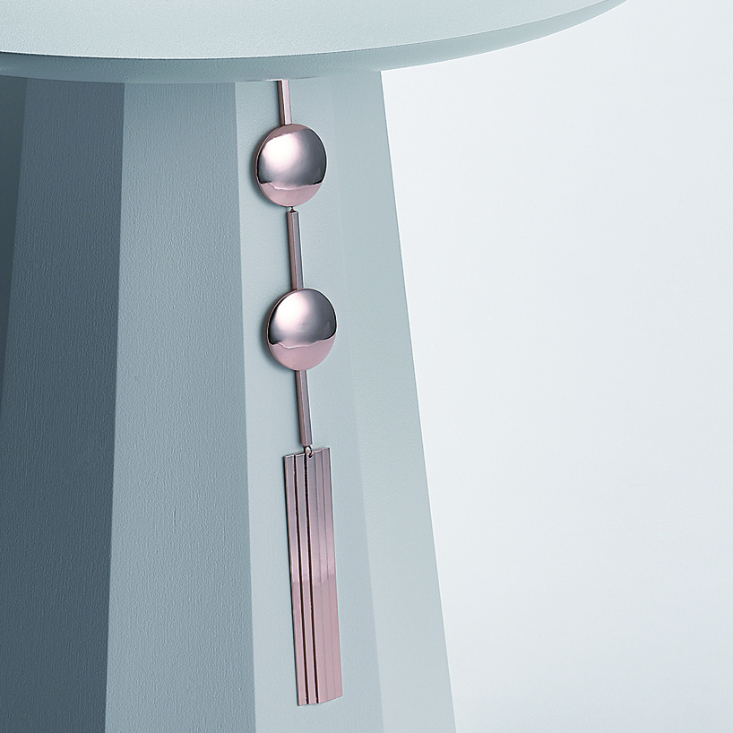 minimal fashion accessories decorate furniture pieces in 'yangban' series by jung-hoon lee 