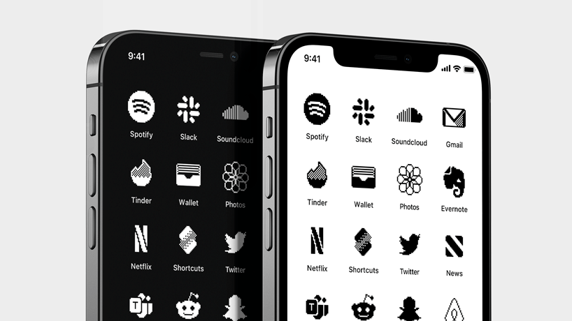 retrofy your iPhone with ben vessey's pixel perfect icons designboom