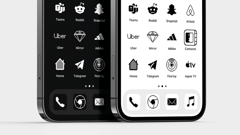 retrofy your iPhone with ben vessey's pixel perfect icons designboom