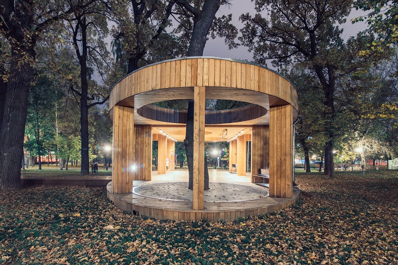wooden garden pavilion provides a perfect spot for outdoor activities in central moscow 11