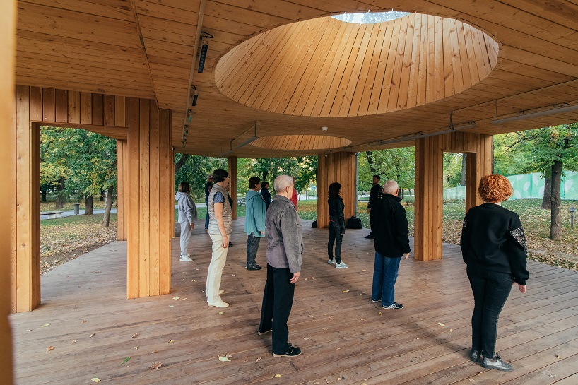 wooden garden pavilion provides a perfect spot for outdoor activities in central moscow 7