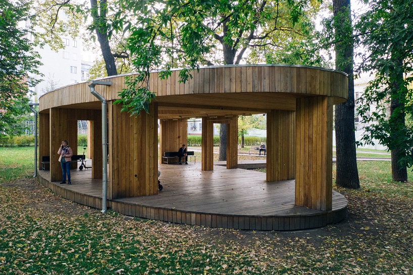 wooden garden pavilion provides a perfect spot for outdoor activities in central moscow 9