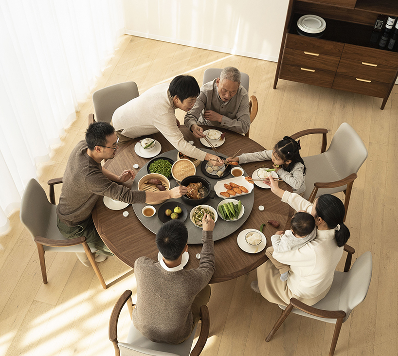 tian li designs round table inspired by ancient chinese proverb