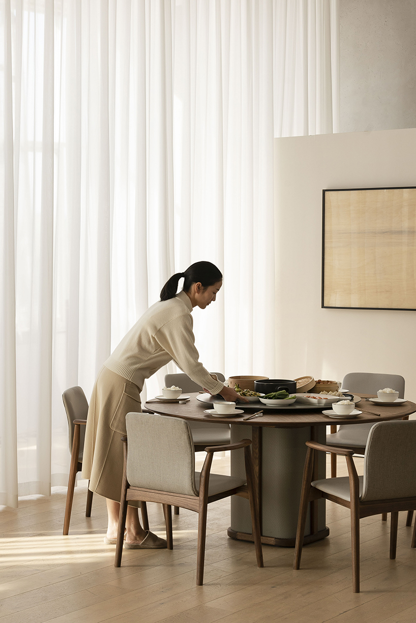 tian li designs round table inspired by ancient chinese proverb