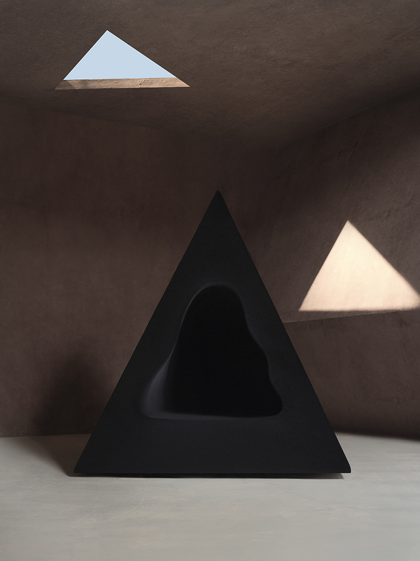 pyramidal cave chair by domain architects for bischiyano shapes retreat for secluded comfort - 8