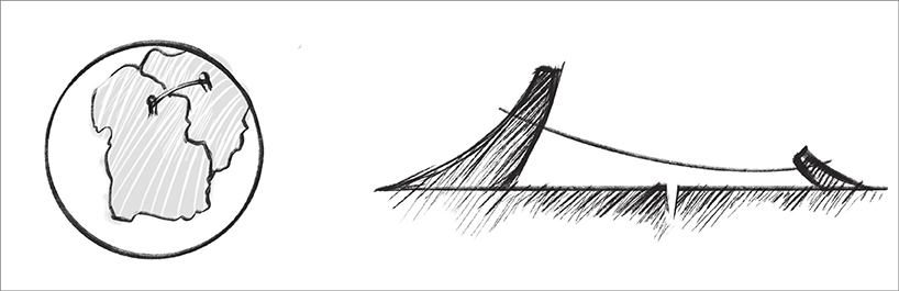  00group bridges iceland's tectonic plates with two 'anchors' designboom