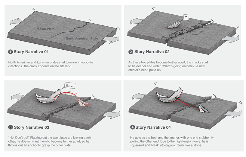 00group bridges iceland's tectonic plates with two 'anchors' designboom