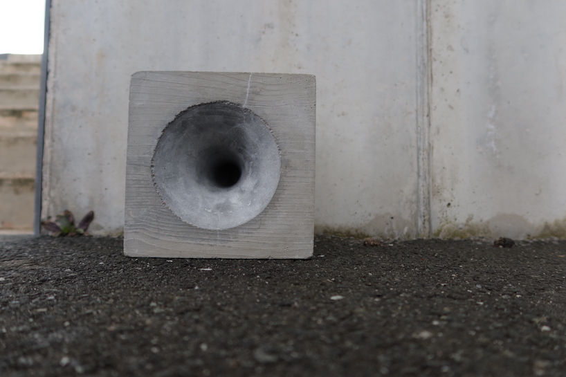 this fully functional valveless trumpet by henry hanson is made entirely of single a concrete block