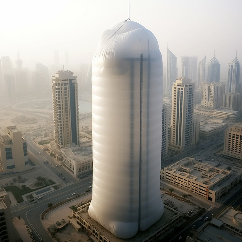 zumo's AI-generated series imagines 'green' inflatable skyscrapers 