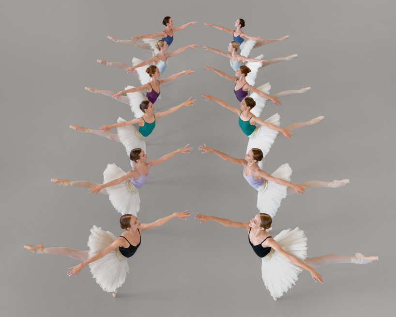brad walls' aerial photo series captures the poetic synchronicity of ballet