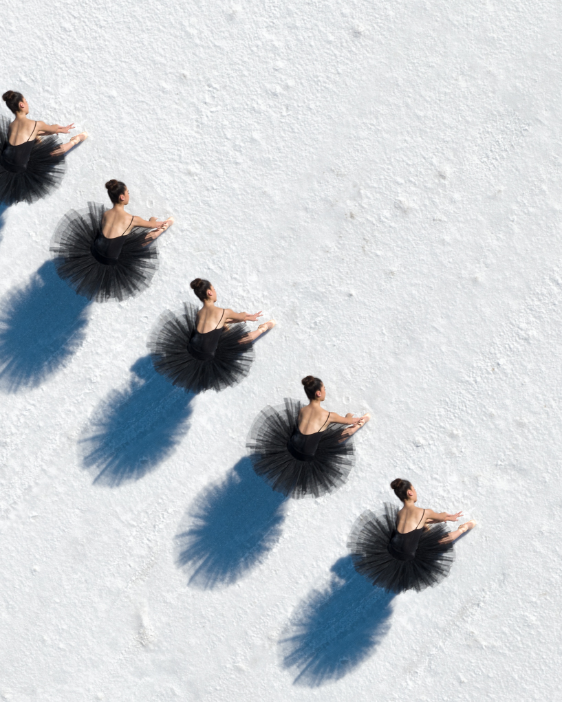 brad walls captures aerial ballet against utah’s expansive salt flats