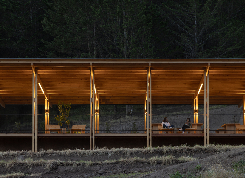 earth-toned concrete bike refuge emerges from ecuador’s reforested landscape - 10