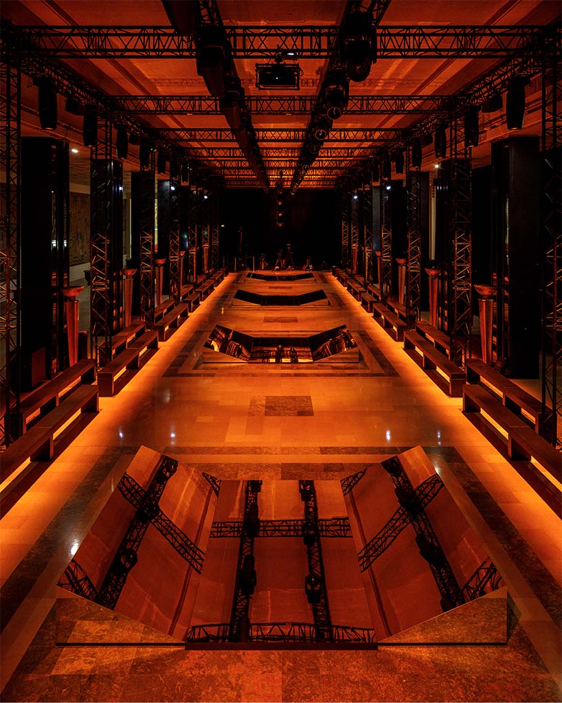 paf atelier designs scenography for double fashion show lgn louis gabriel nouchi joeone at national theatre chaillot 1