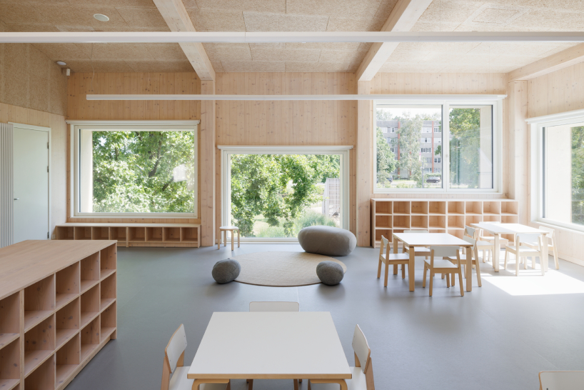 MADE arhitekti's timber kindergarten in latvia is the baltic states’ first public passive house building