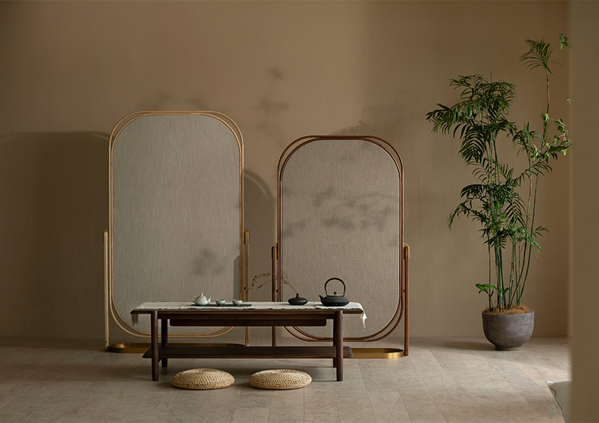 these portable partitions are a modern reinterpretation of traditional chinese screen