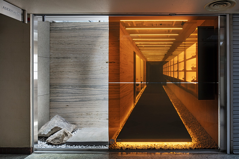 watch store orange glass