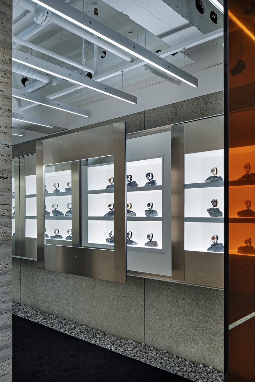 watch store orange glass