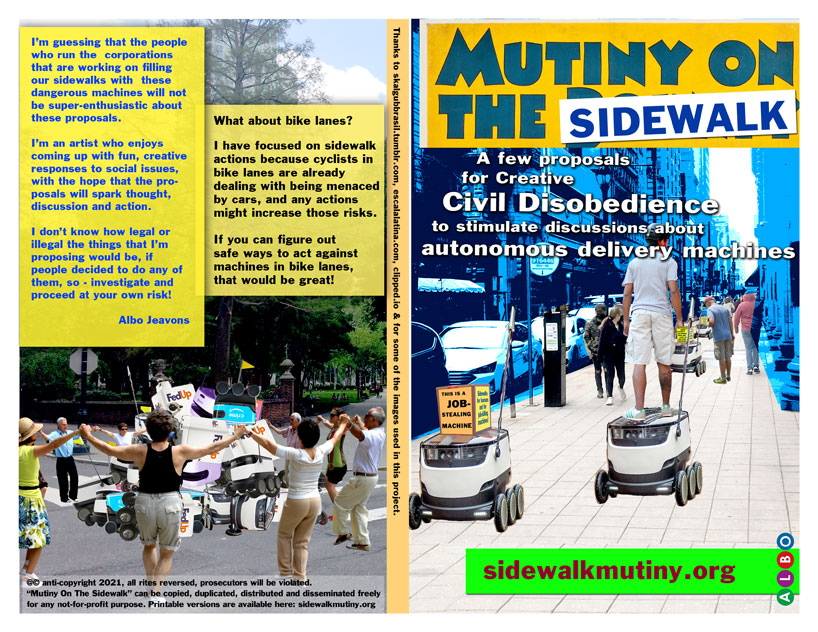 mutiny on the sidewalk project wants to discuss autonomous delivery machines