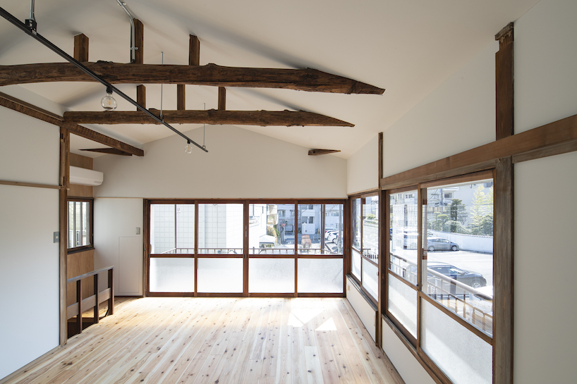 a mint green house in yokohama gets uplifted by ROOVICE after 60 years of decay