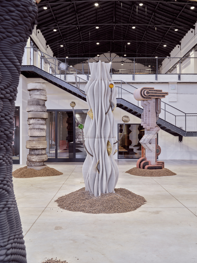 matyáš chochola's 3D printed concrete sculptures evoke baroque & sci-fi ruins in trutnov