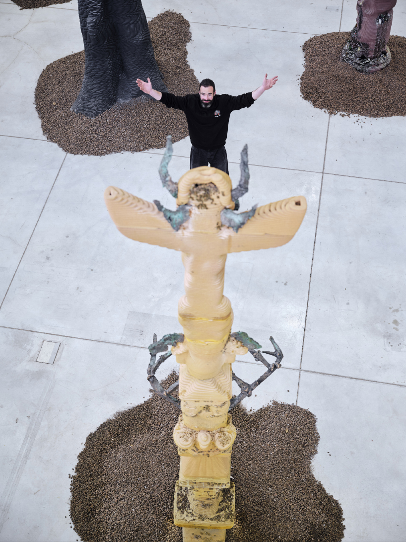 matyáš chochola's 3D printed concrete sculptures evoke baroque & sci-fi ruins in trutnov - 1