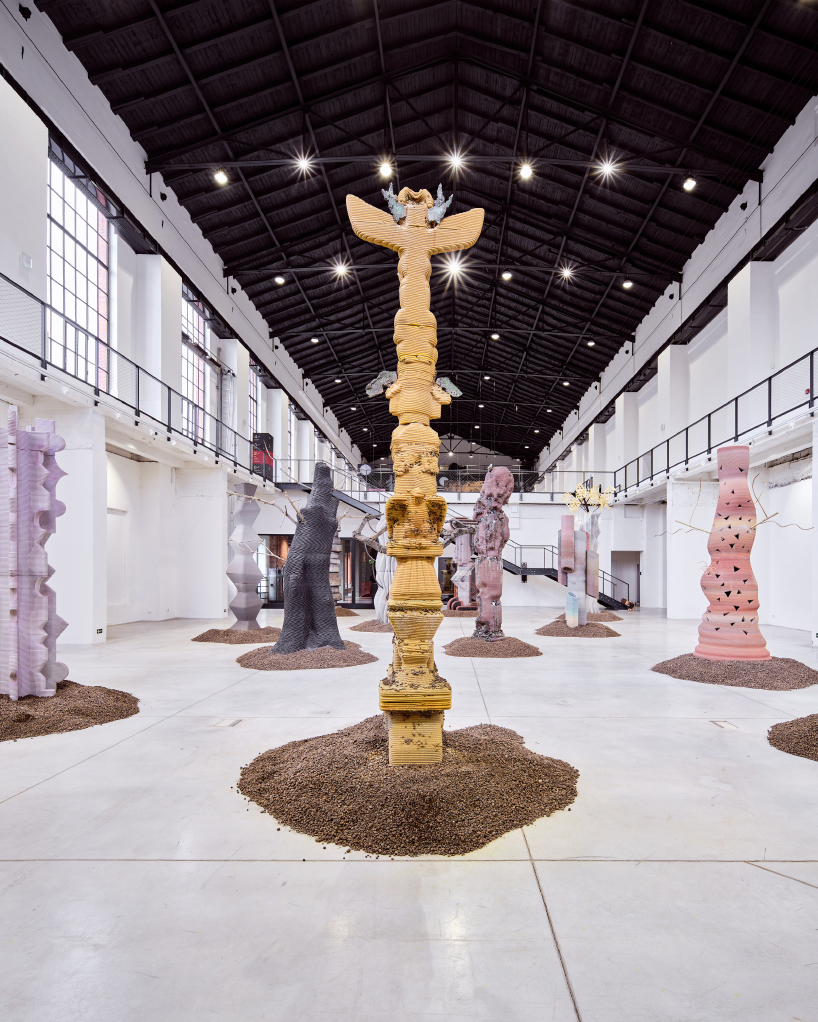 matyáš chochola's 3D printed concrete sculptures evoke baroque & sci-fi ruins in trutnov