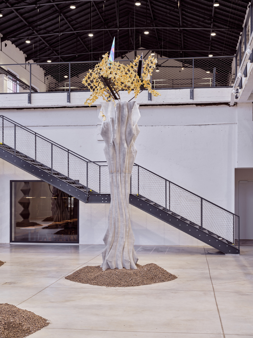matyáš chochola's 3D printed concrete sculptures evoke baroque & sci-fi ruins in trutnov