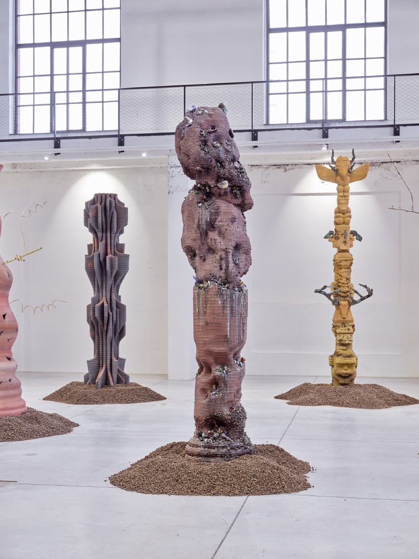 matyáš chochola's 3D printed concrete sculptures evoke baroque & sci-fi ruins in trutnov