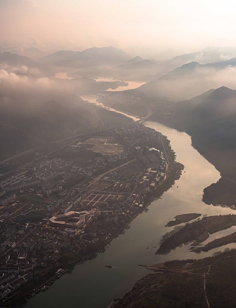 zhejiang lishui guyanhuaxiang art center by line+ spreads a fragmented ring formation