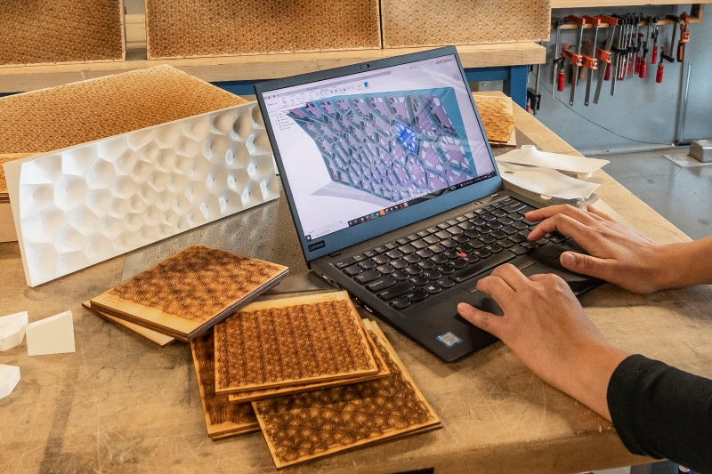 kerfonic wall acoustic installation adorns autodesk gallery in san fransisco