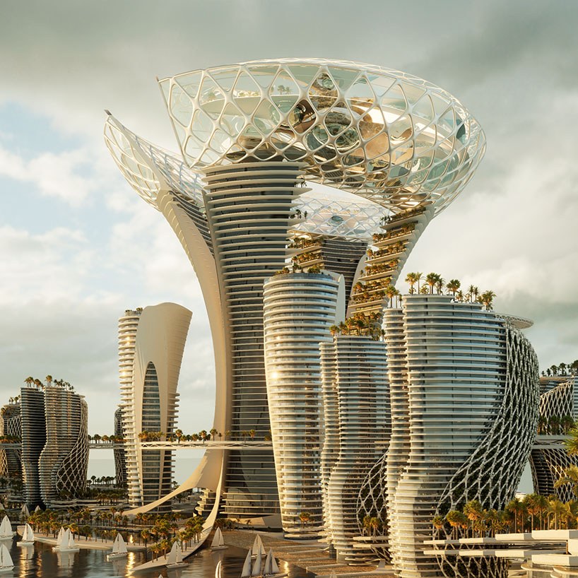 kalbod studio envisions sustainable, floating healthcare island in dubai