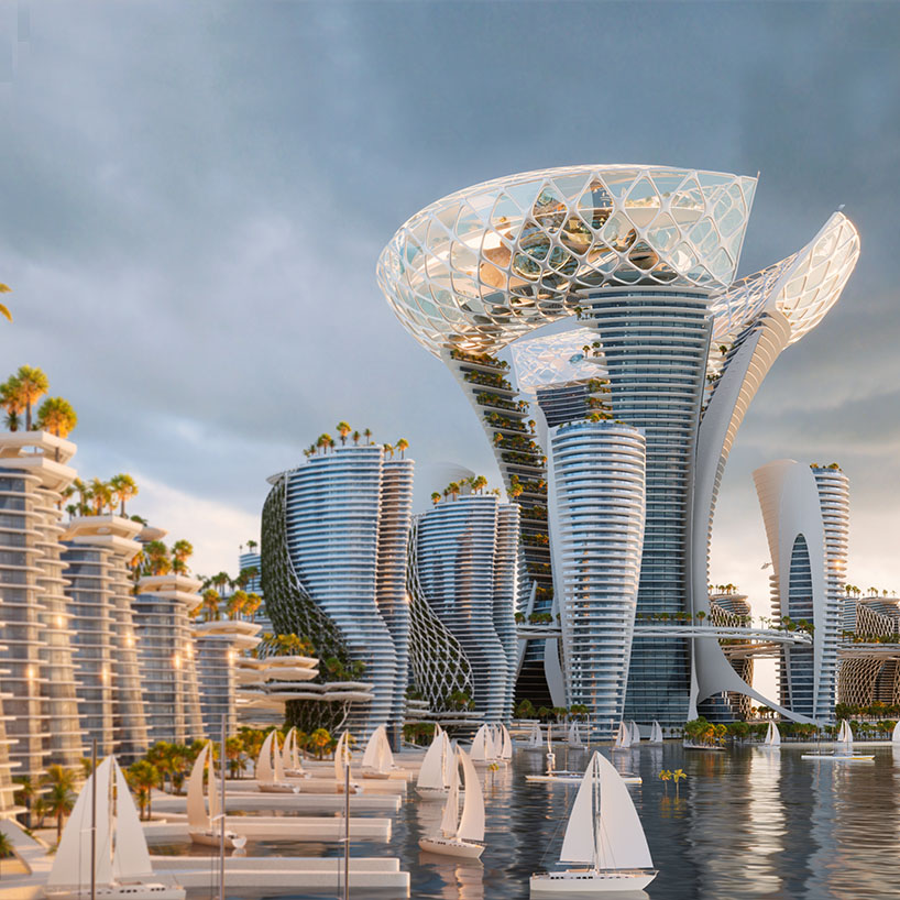 kalbod studio envisions sustainable, floating healthcare island in dubai