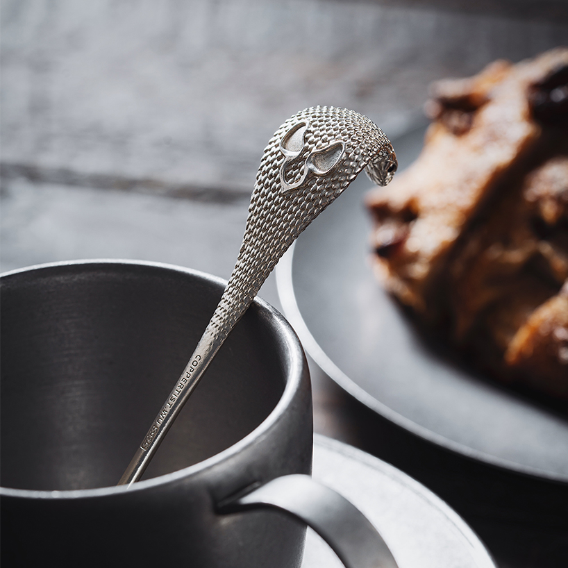 silver cobra coffee spoon by coppertist wu 1