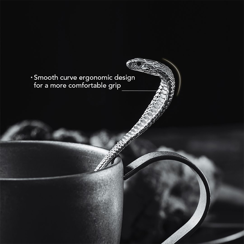 silver cobra coffee spoon by coppertist wu 2