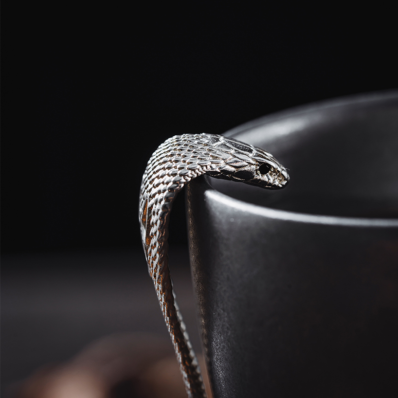 silver cobra coffee spoon by coppertist wu 3