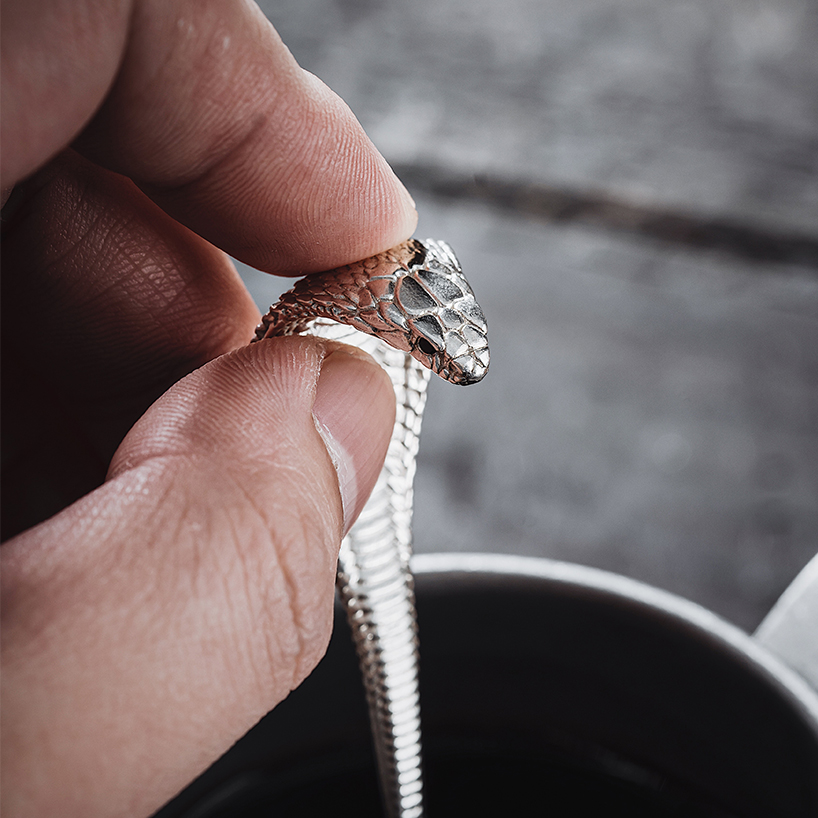 silver cobra coffee spoon by coppertist wu 5