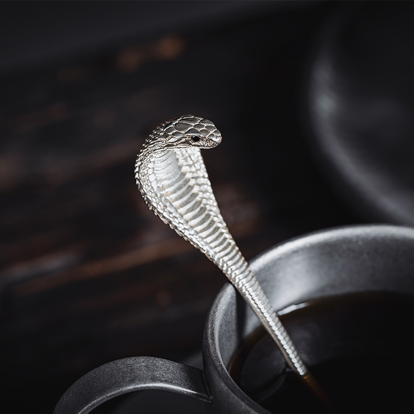 silver cobra coffee spoon by coppertist wu 6