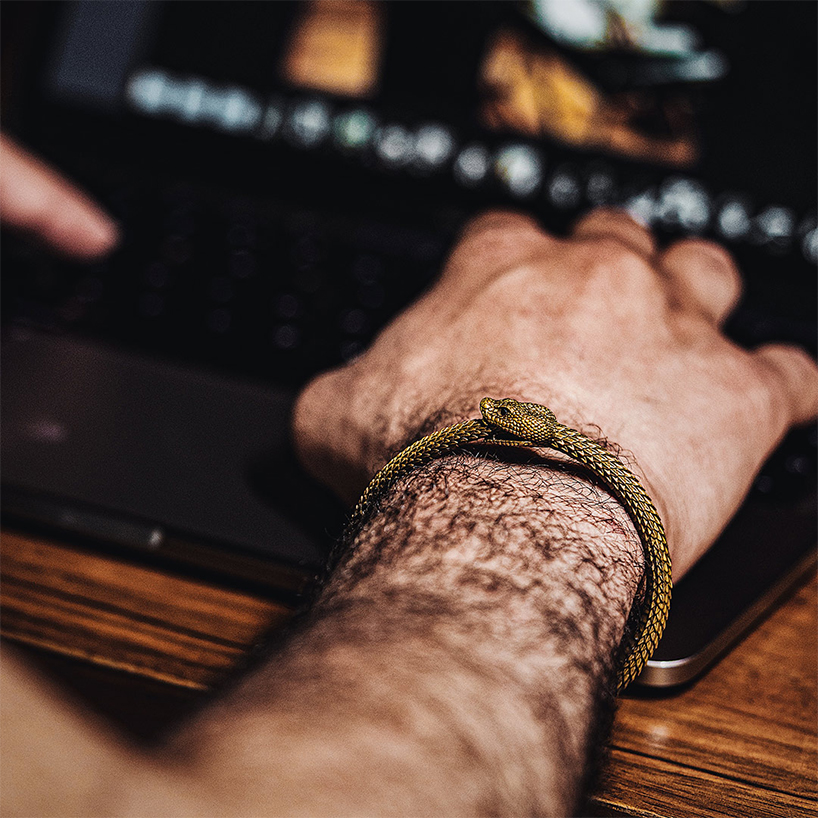 brass ouroboros bracelet by coppertist wu 5