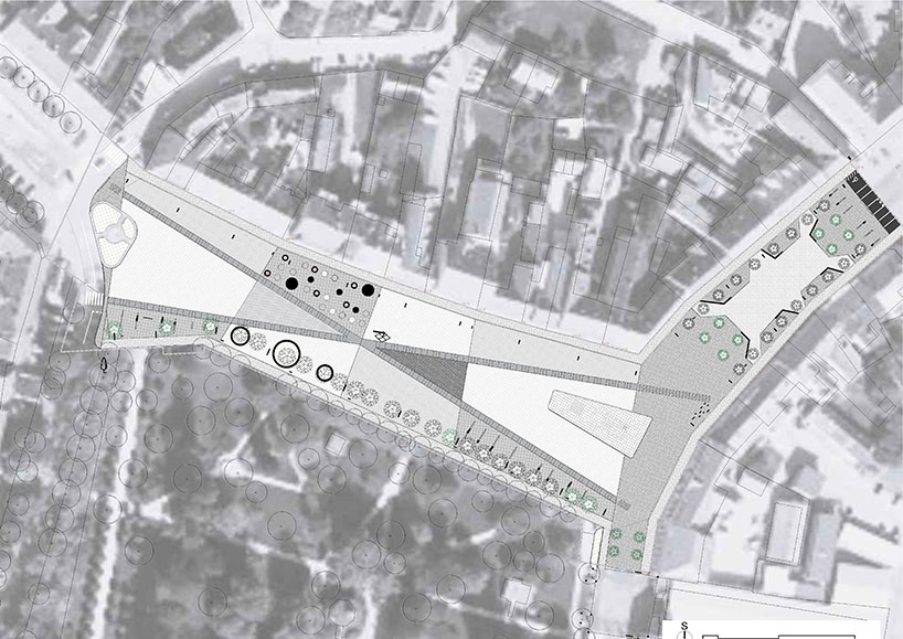 KFO's vibrant urban zones encircling an X-shaped axis redefine public square in koprivnica, croatia 