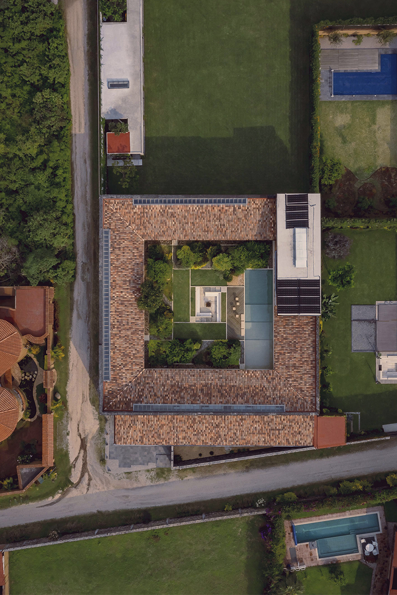 practica arquitectura forms getaway home with central garden in mexico