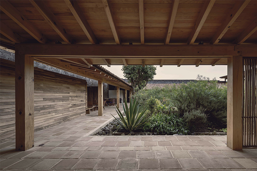 practica arquitectura forms getaway home with central garden in mexico